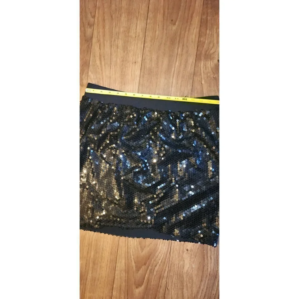 INC BLACK SEQUINED SKIRT